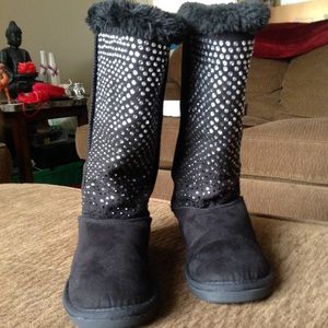 Justice girls black boots